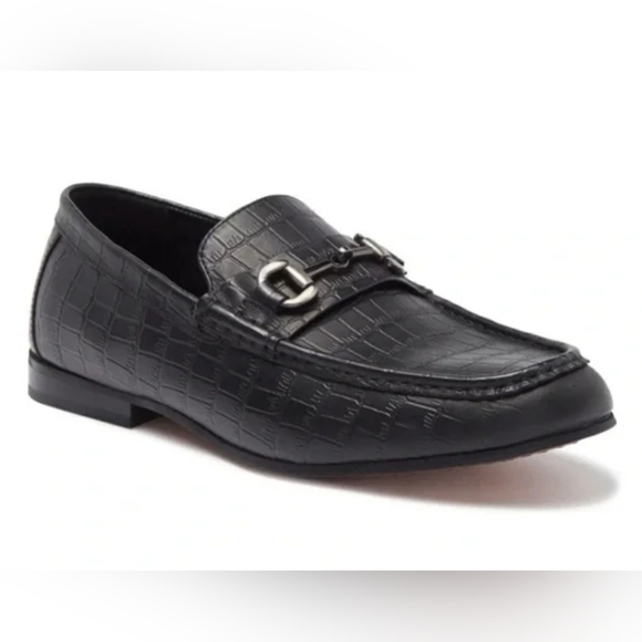 Steve Madden Donnel Croc Embossed Men\'s Leather Bit Loafer - Size 11 main image 6